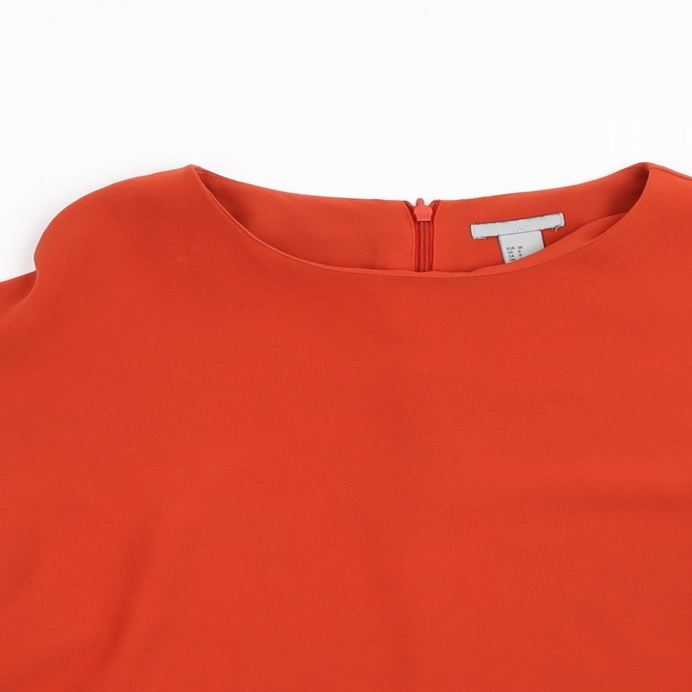 H&M Womens Orange   Basic Blouse Size 10