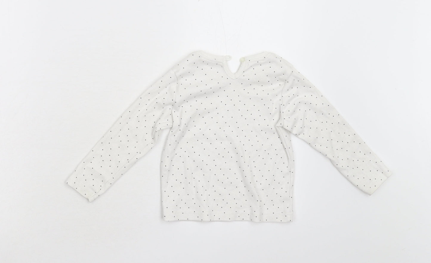 Primark Baby White Polka Dot  Basic T-Shirt Size 18-24 Months