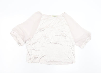 Additional front view of Papaya women’s silver basic blouse, size UK 10