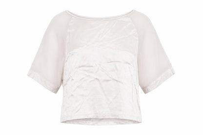 Front view of Papaya women’s silver basic blouse, size UK 10