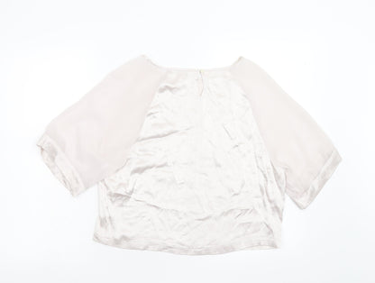 Back view of Papaya women’s silver basic blouse, size UK 10