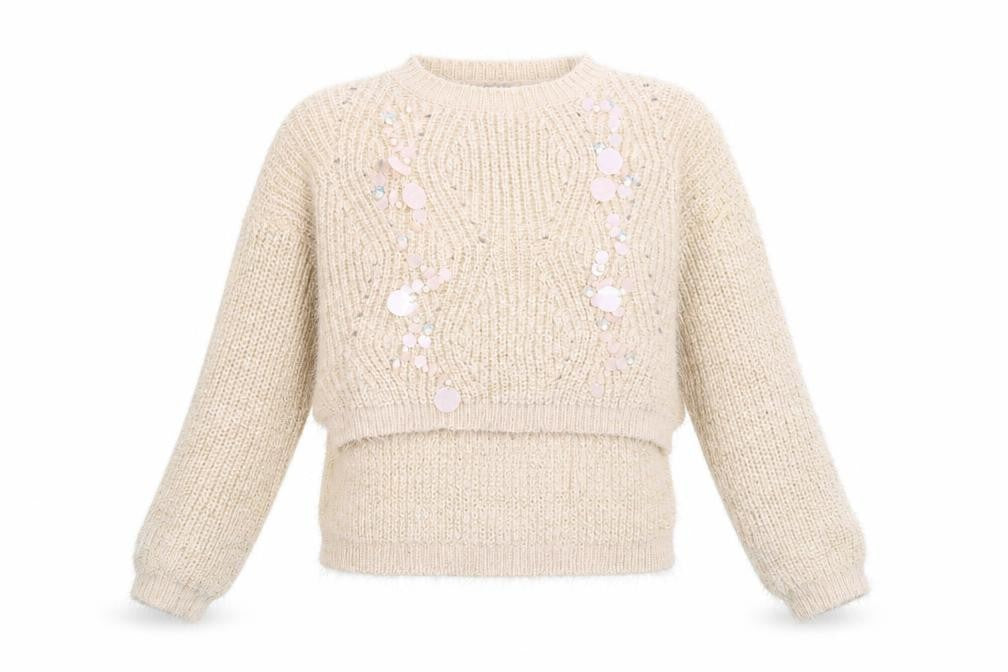 Wild Flower Womens Pink  Knit Pullover Jumper Size M