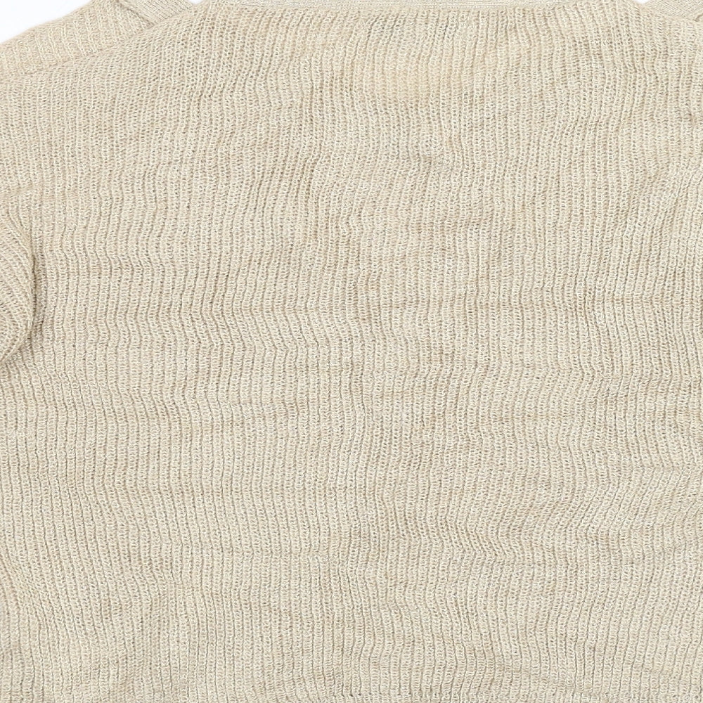 NEXT Womens Gold  Knit Pullover Jumper Size 14