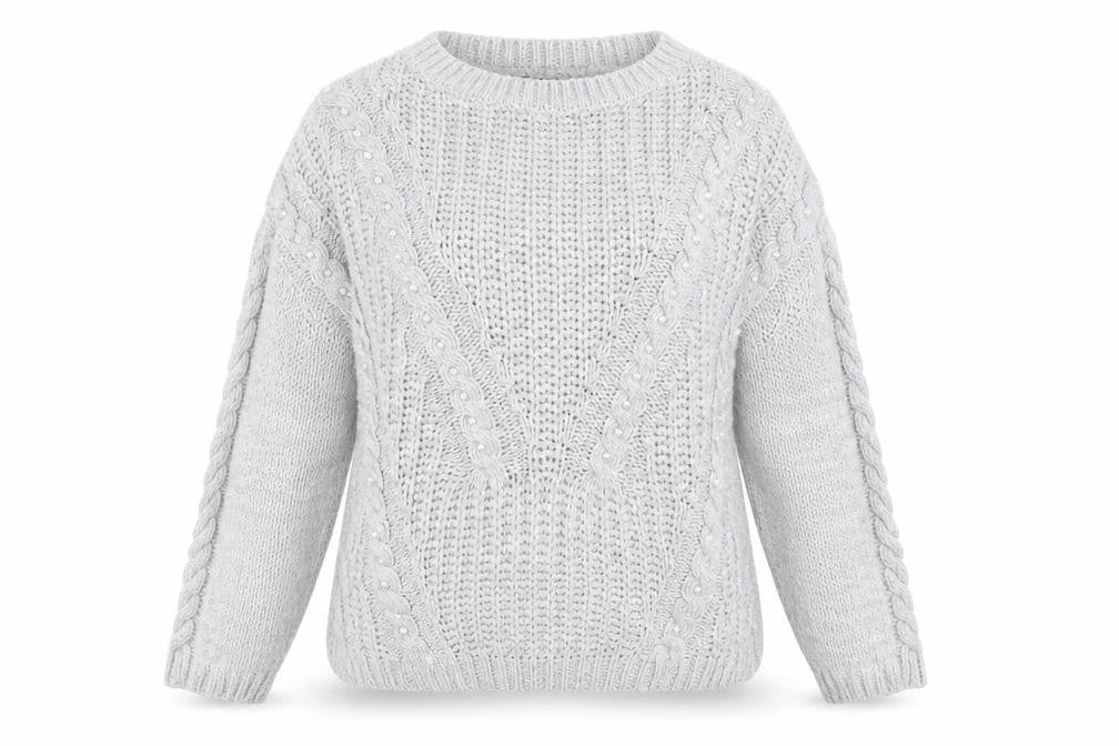 Primark Womens Grey  Knit Pullover Jumper Size M