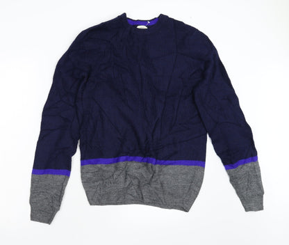Marks & Spencer Mens Blue  Knit Pullover Jumper Size M