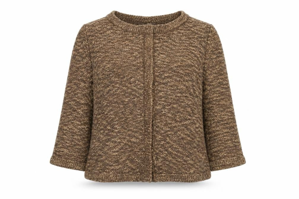 TU Womens Brown  Knit Cardigan Jumper Size 12