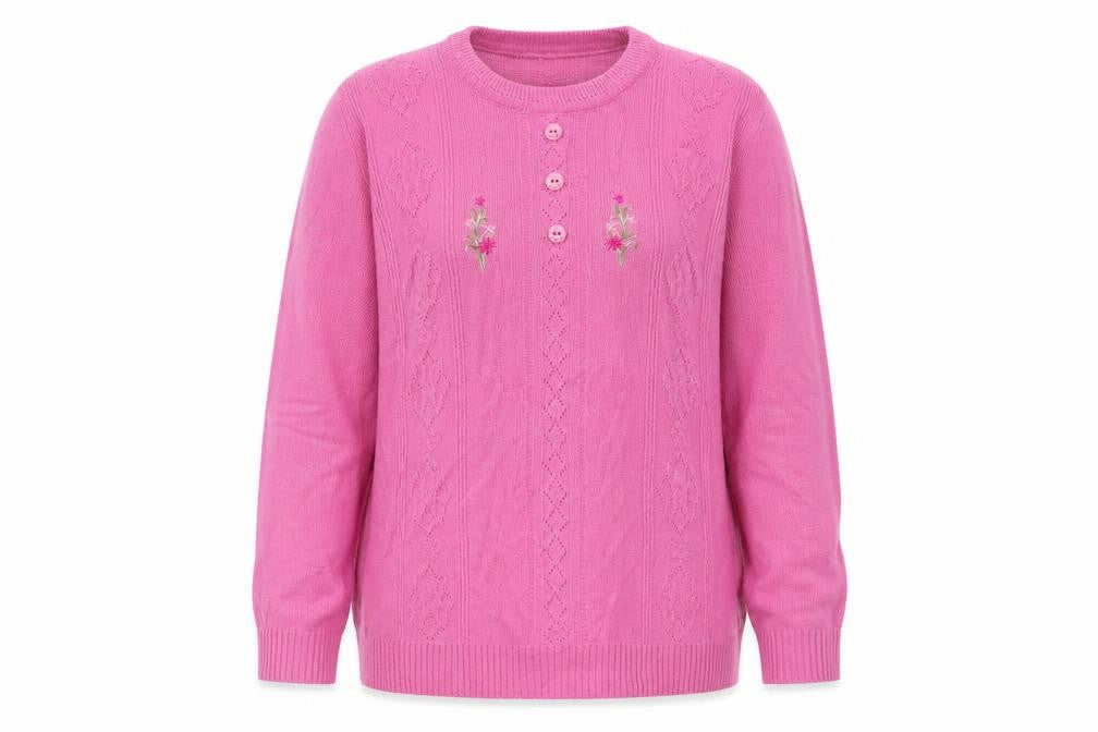 Glimpse Design Womens Pink   Pullover Jumper Size S
