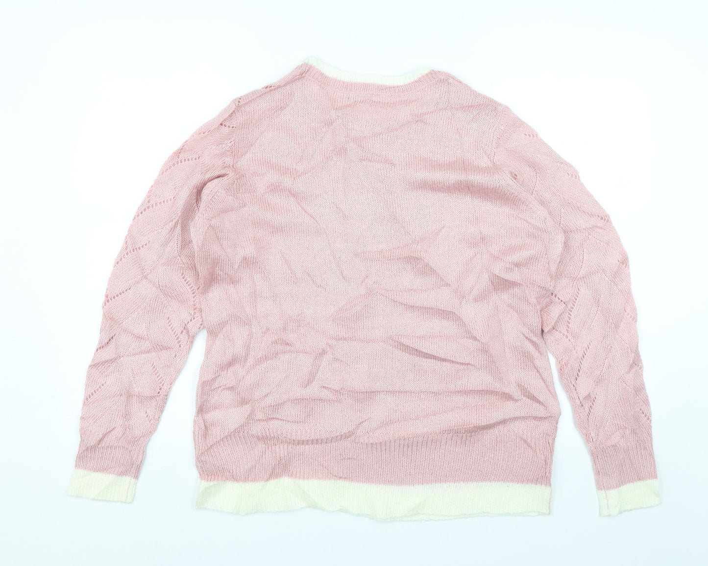 Amber Womens Pink   Pullover Jumper Size 16