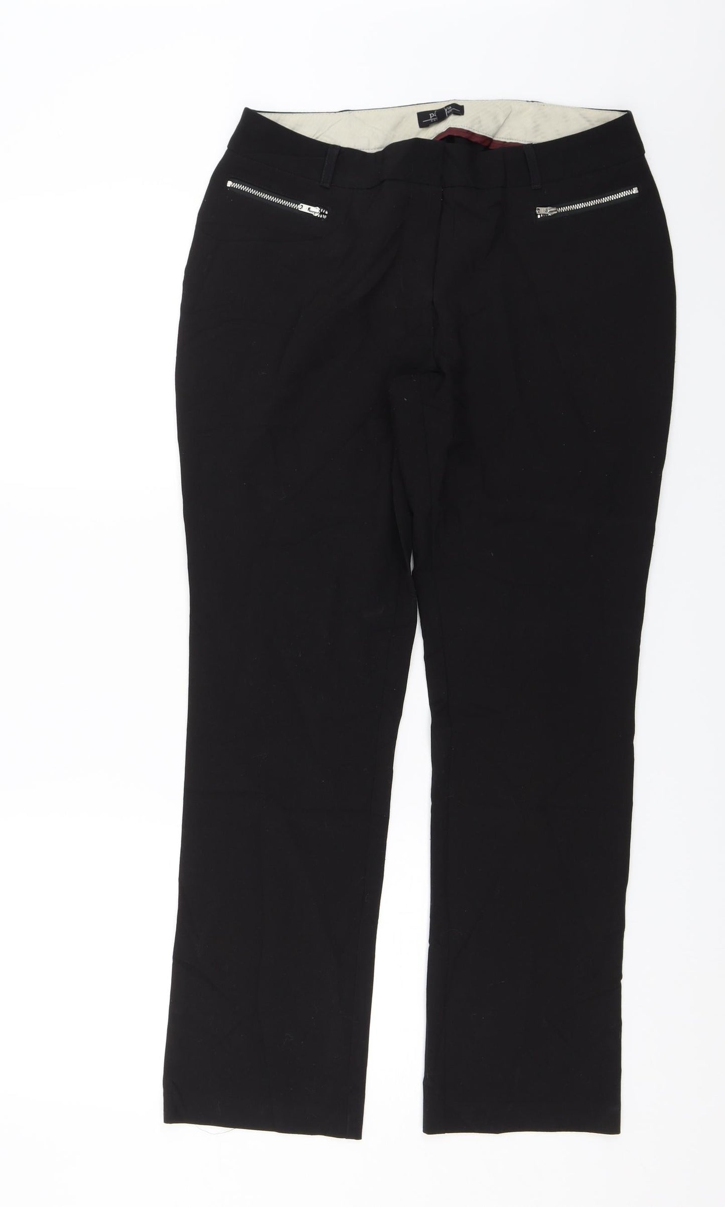Papaya Womens Black   Dress Pants Trousers Size 12 L26 in