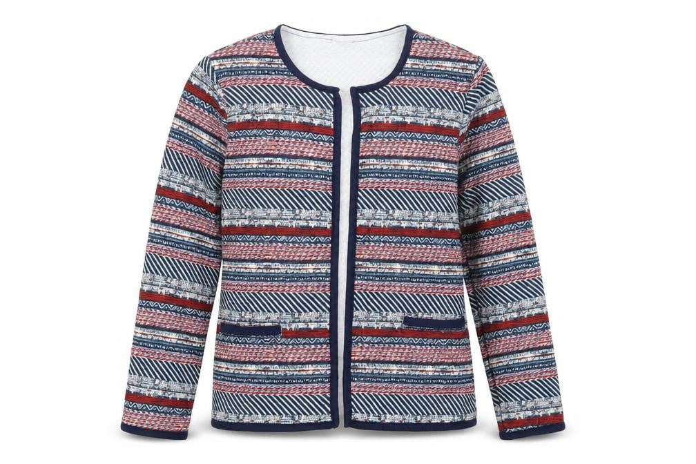 Gabriella Vicenza Womens Blue Striped  Jacket  Size 10