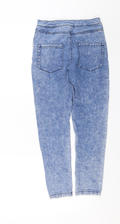 Back view of Denim & Co. girls’ blue skinny jeans, size 12-13, years