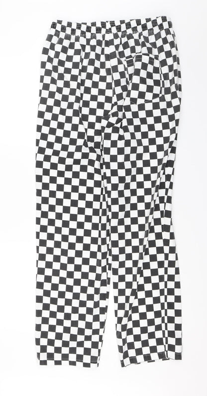 Preworn Womens White Check  Trousers  Size L L30 in