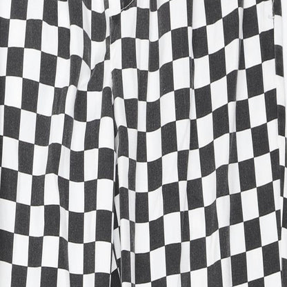 Preworn Womens White Check  Trousers  Size L L30 in