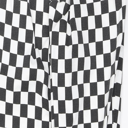 Preworn Womens White Check  Trousers  Size L L30 in