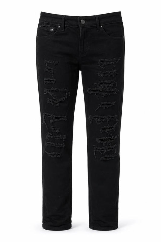 Fit Squin Womens Black  Denim Skinny Jeans Size 30 in L30 in