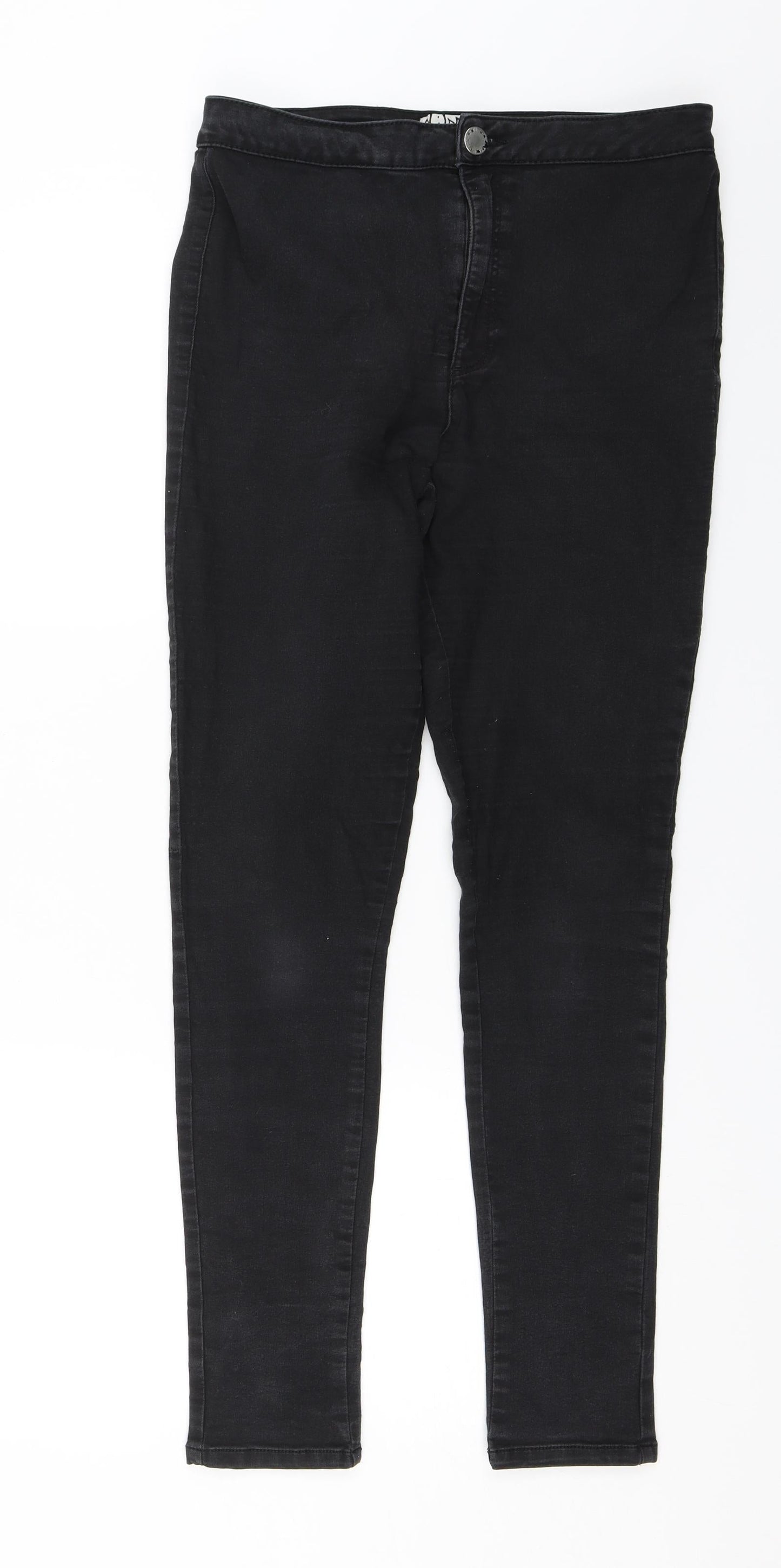 Miss Denim Womens Black  Denim Skinny Jeans Size 14 L27 in