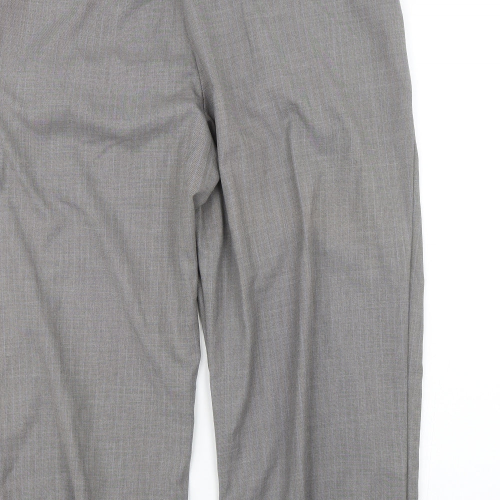 AMARANTO Womens Grey   Cropped Trousers Size 18 L20 in