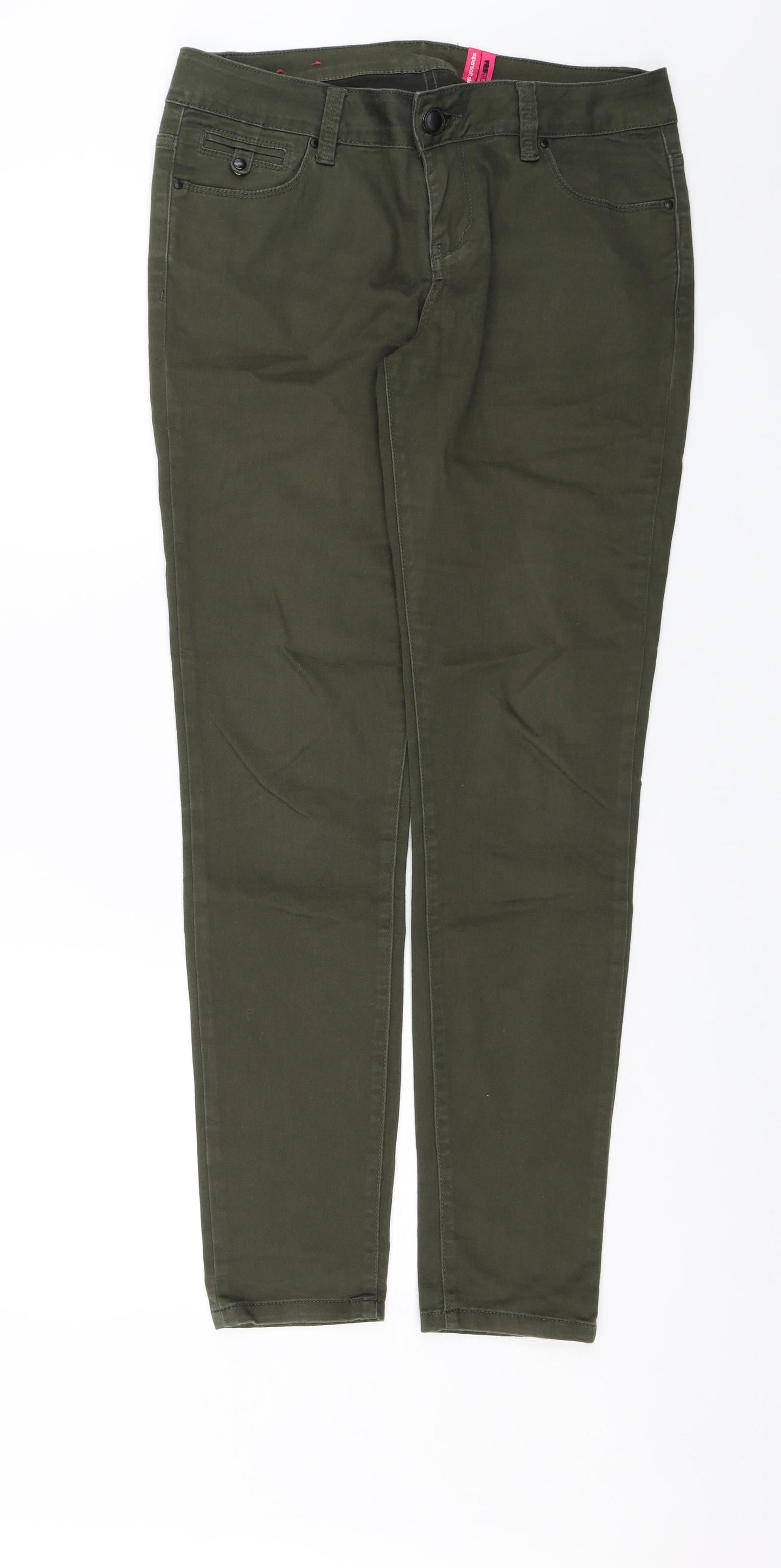 Yes Yes Womens Green   Skinny Jeans Size 12 L28 in