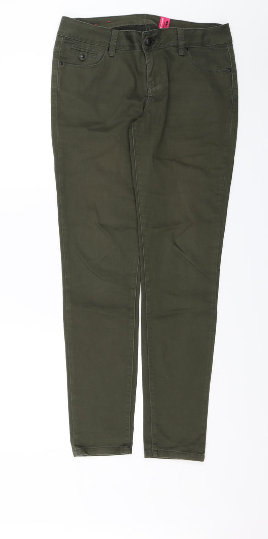 Yes Yes Womens Green   Skinny Jeans Size 12 L28 in