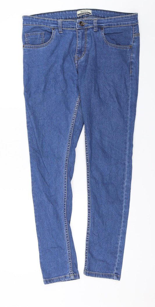 Easy Buy Womens Blue  Denim Skinny Jeans Size 6 L27 in