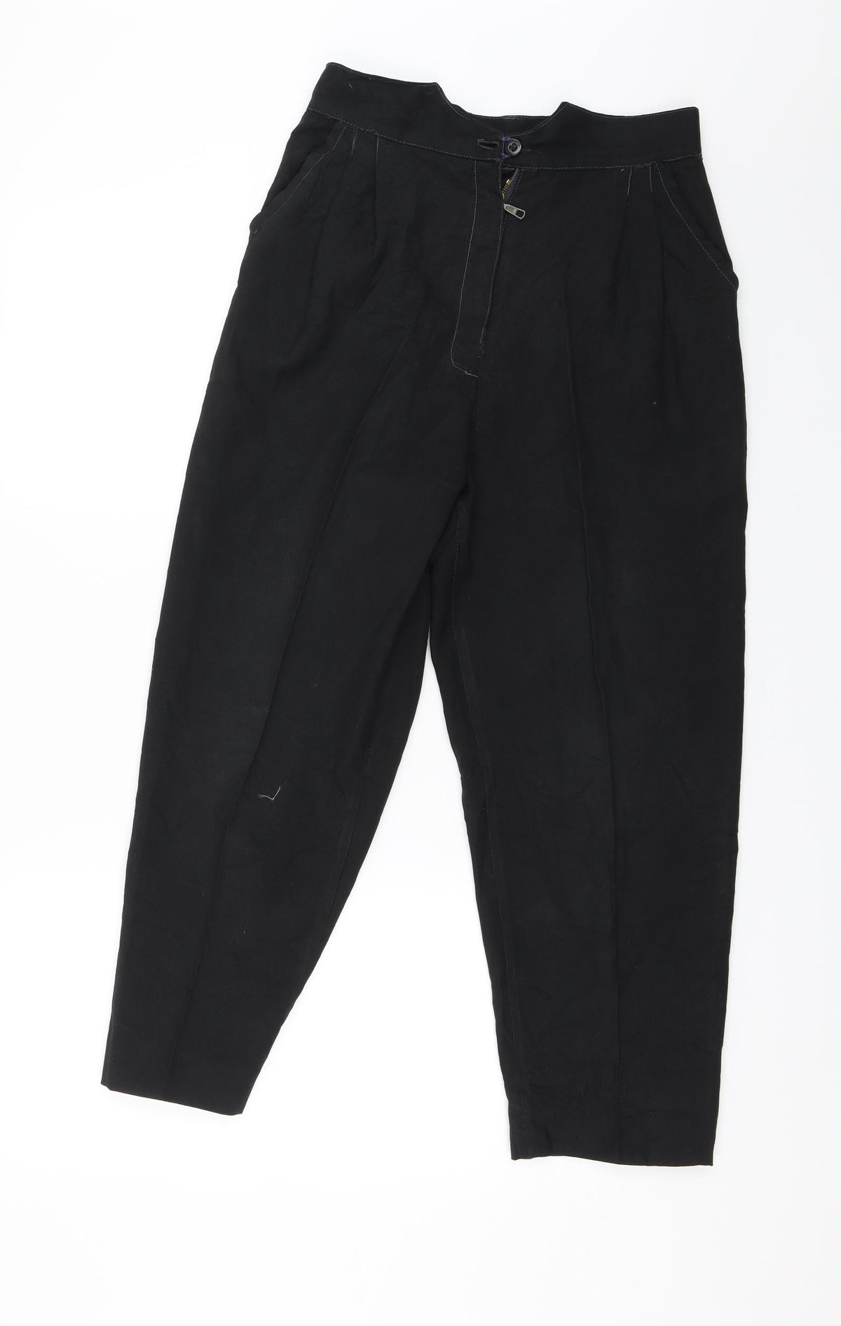 Preworn Womens Black   Trousers  Size 26 in L22 in