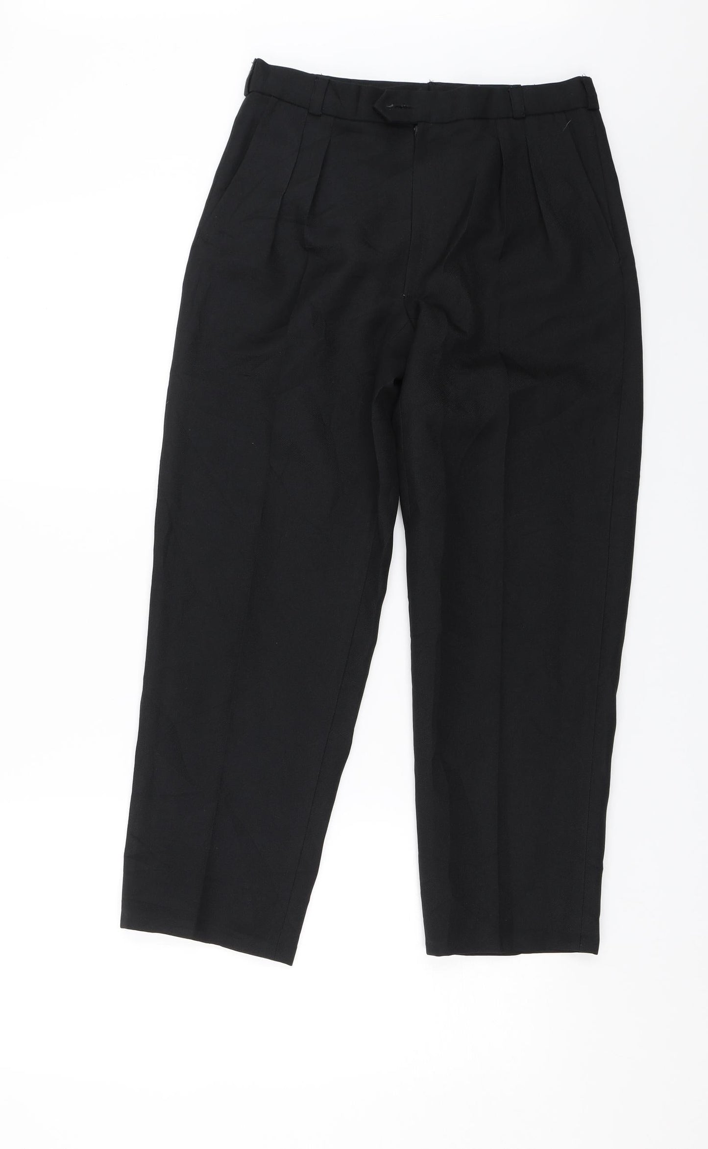 Preworn Womens Black   Trousers  Size 28 in L25 in