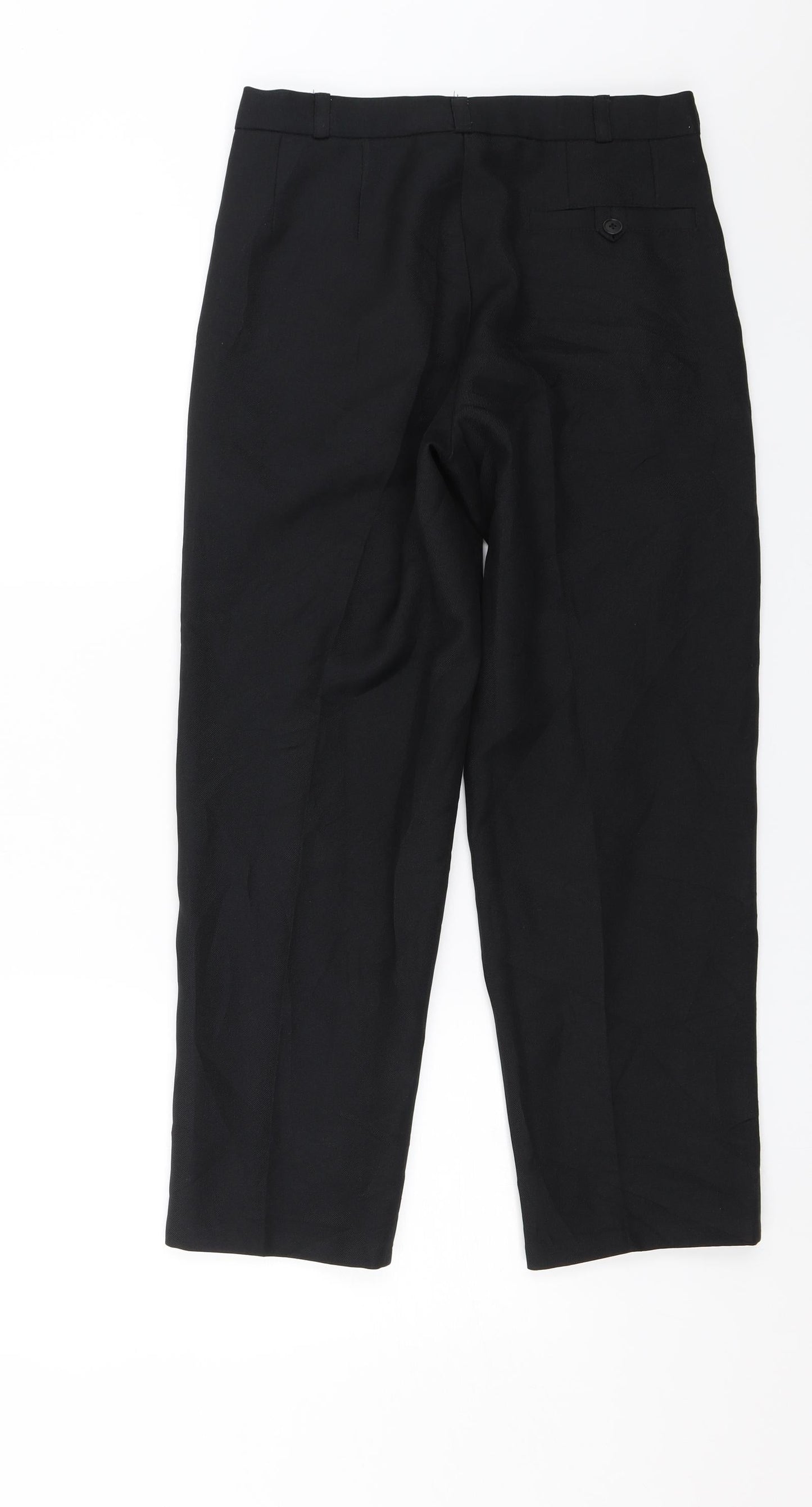 Preworn Womens Black   Trousers  Size 28 in L25 in