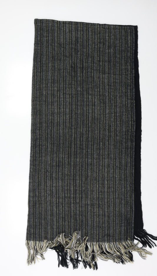 Preworn Womens Black Herringbone   Shawl/Wrap