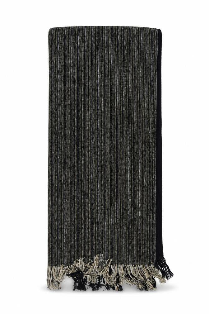 Preworn Womens Black Herringbone   Shawl/Wrap