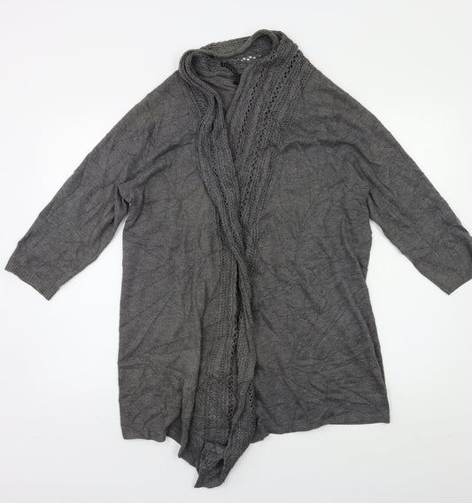 Preworn Womens Grey   Cardigan Jumper Size 16
