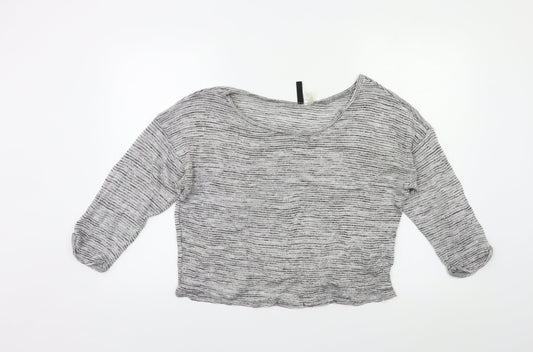 H&M Womens Grey   Pullover Jumper Size S