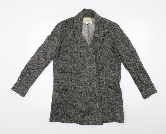 River Island Womens Grey Herringbone  Overcoat Blazer Size 8