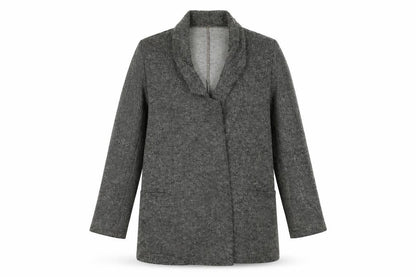 River Island Womens Grey Herringbone  Overcoat Blazer Size 8