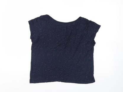 Additional front view of Atmosphere women’s blue basic t-shirt, size UK 6