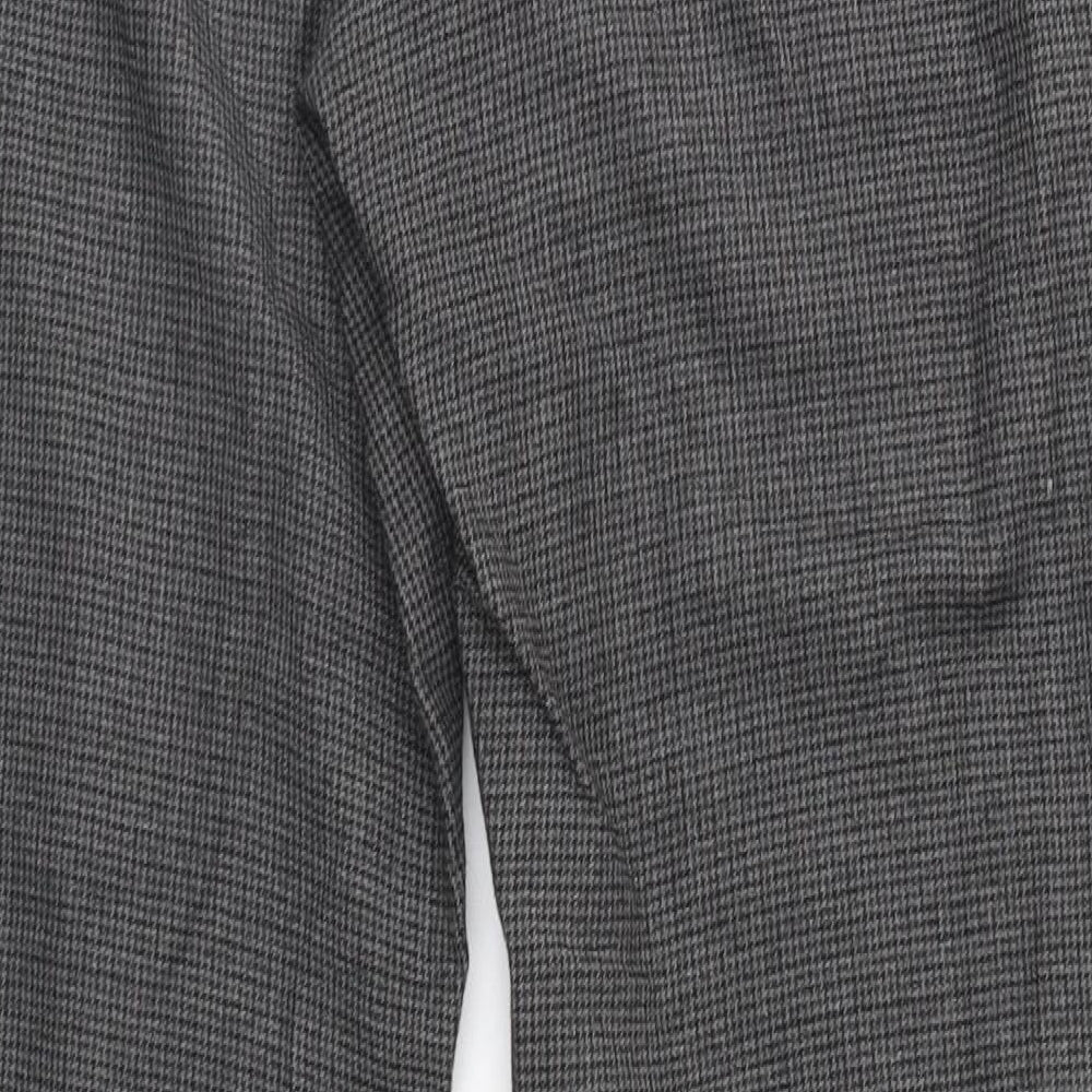 Benneton Womens Grey Herringbone  Trousers  Size 10 L26 in
