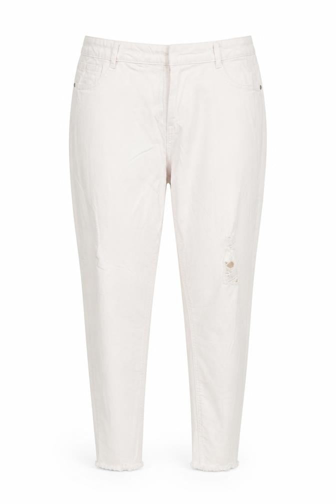 /Denim Womens White  Denim Tapered Jeans Size 18 L27 in