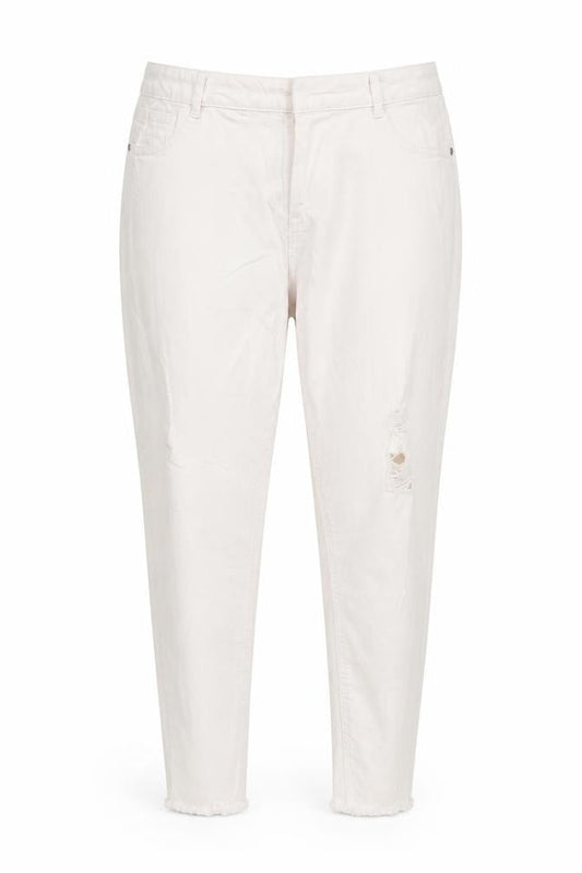 /Denim Womens White  Denim Tapered Jeans Size 18 L27 in