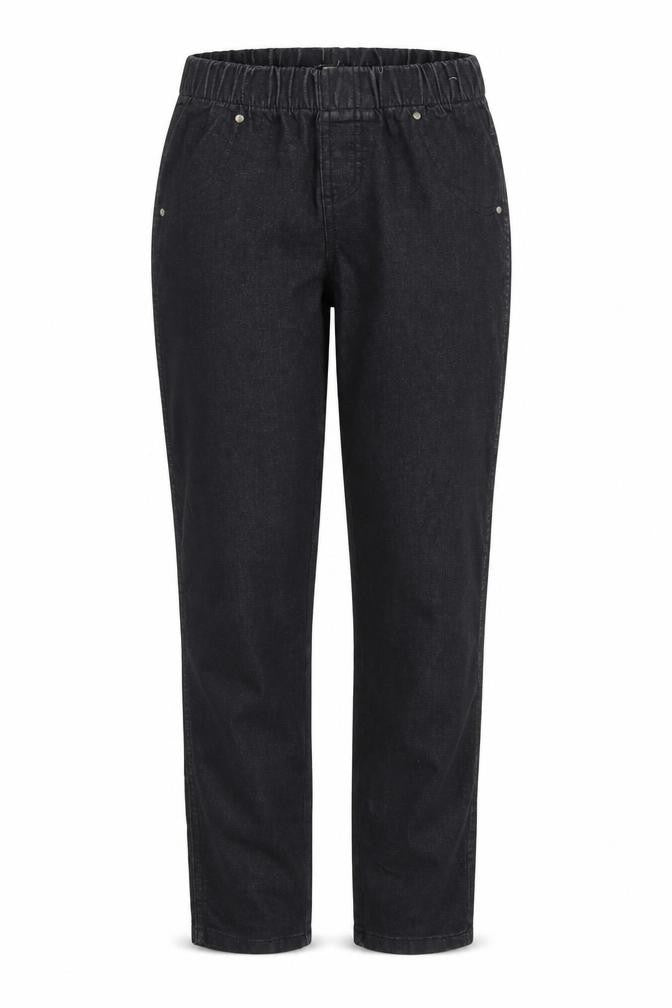 Denim & Co. Womens Black  Denim Straight Jeans Size 10 L32 in - elastic waist