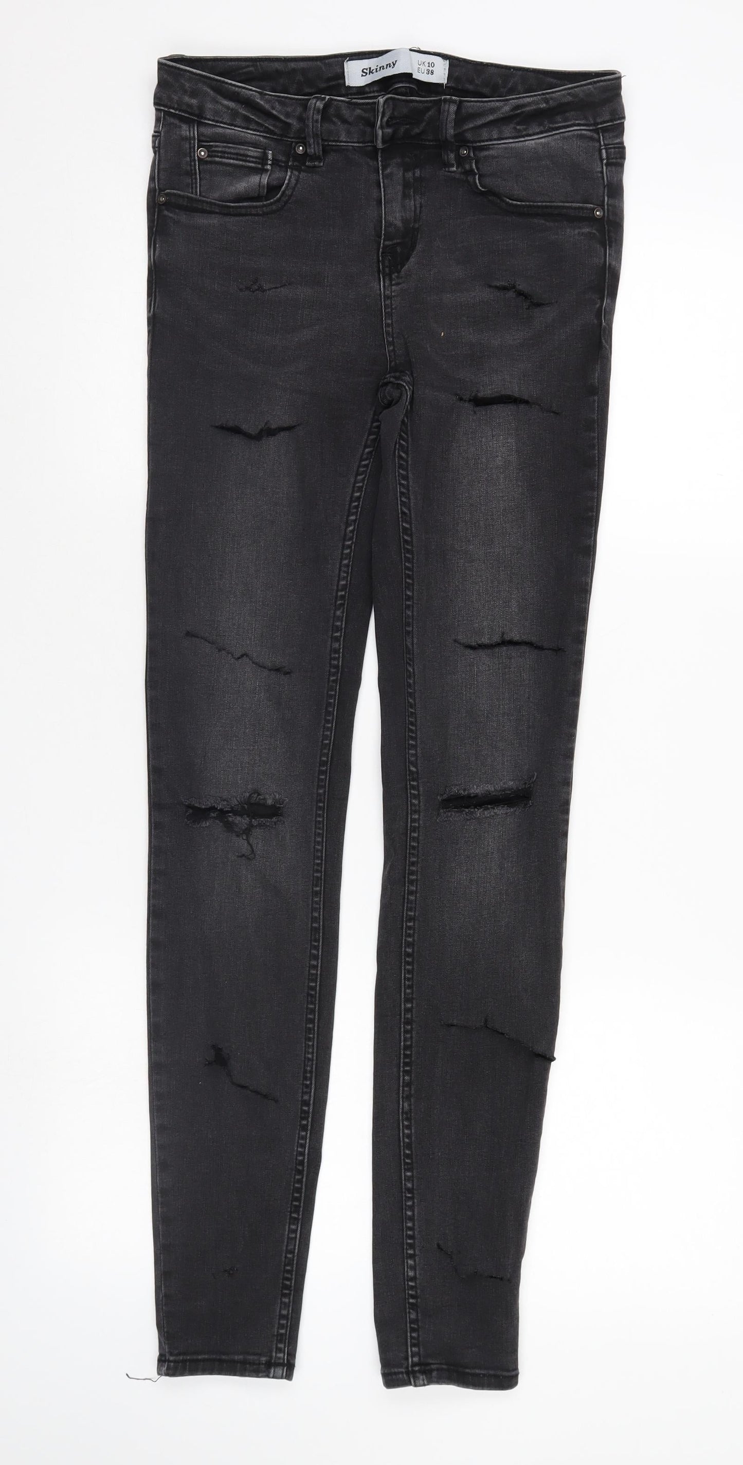 New Look Womens Black  Denim Skinny Jeans Size 10 L31 in