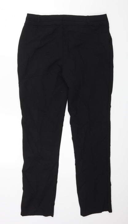 Peacocks Womens Black   Trousers  Size 14 L25 in
