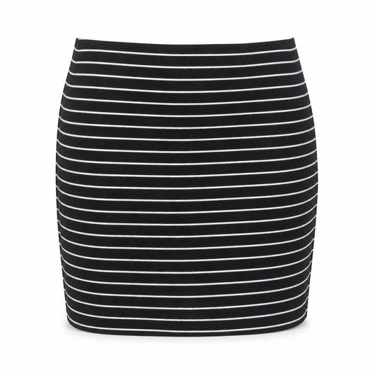 Zara Womens Black Striped  Mini Skirt