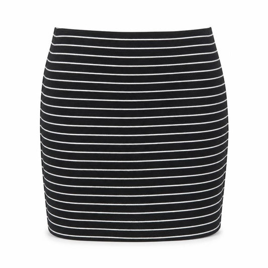 Zara Womens Black Striped  Mini Skirt