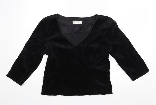 John Marks Womens Black   Basic Blouse Size 16