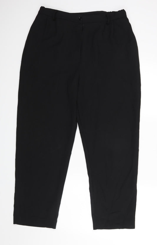 Double TWO Womens Black   Dress Pants Trousers Size 16 L25 in