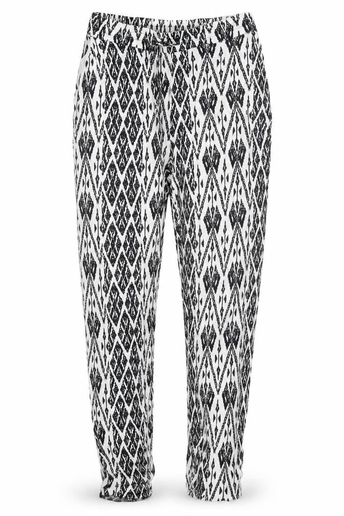 George Womens White Geometric  Trousers  Size 12 L26 in