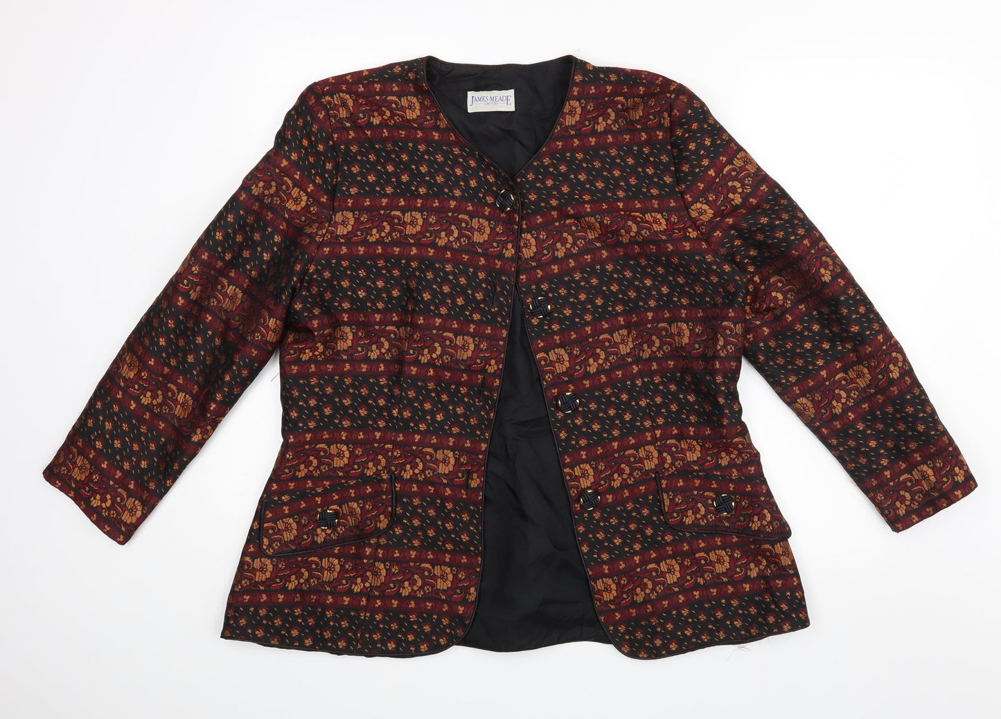 James Meade Womens Red Paisley  Jacket