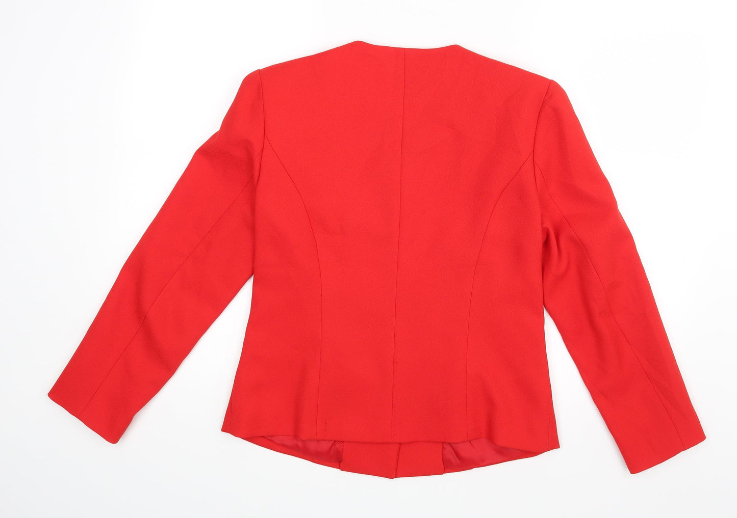 sandy tai Womens Red Striped  Jacket Blazer Size S