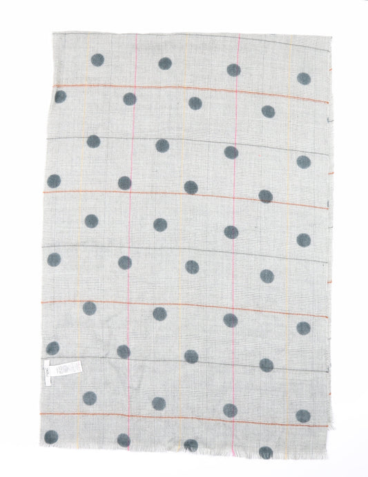 NEXT Unisex Grey Check Knit  Scarf