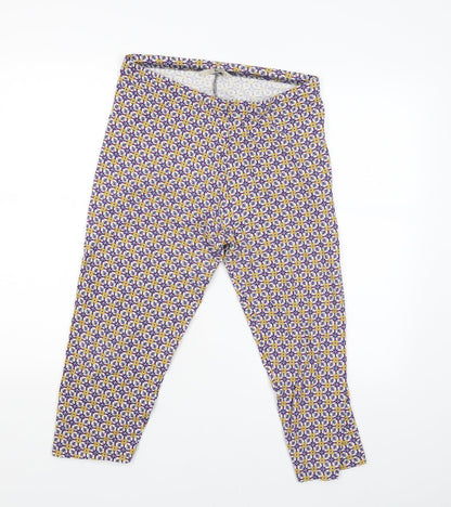 Tu Womens White Floral  Bloomer Trousers Size 16 L20 in
