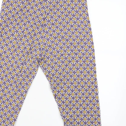 Tu Womens White Floral  Bloomer Trousers Size 16 L20 in